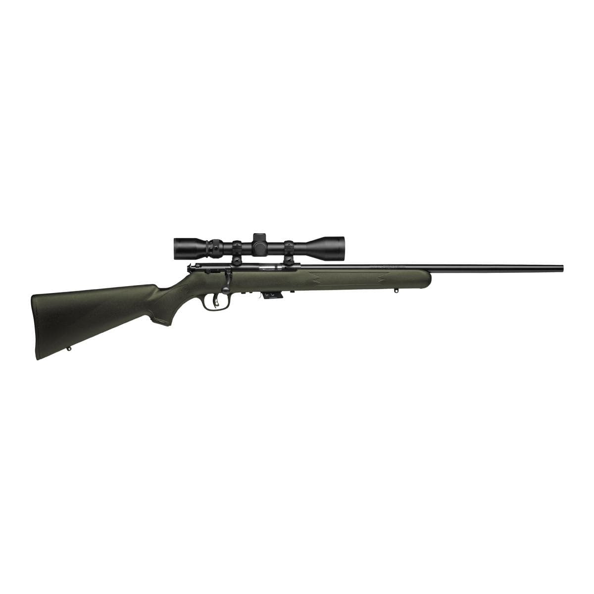 Savage Mark II FXP Rifle .22 LR 5RD Magazine 21" Barrel Synthetic OD Green Stock 3-9X40MM Scope
