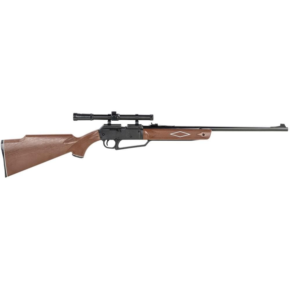 Powerline 880 Multi-PUMP Pneumatic Rifle - Brown, .177 CAL, 800 FPS, 4X15 Scope