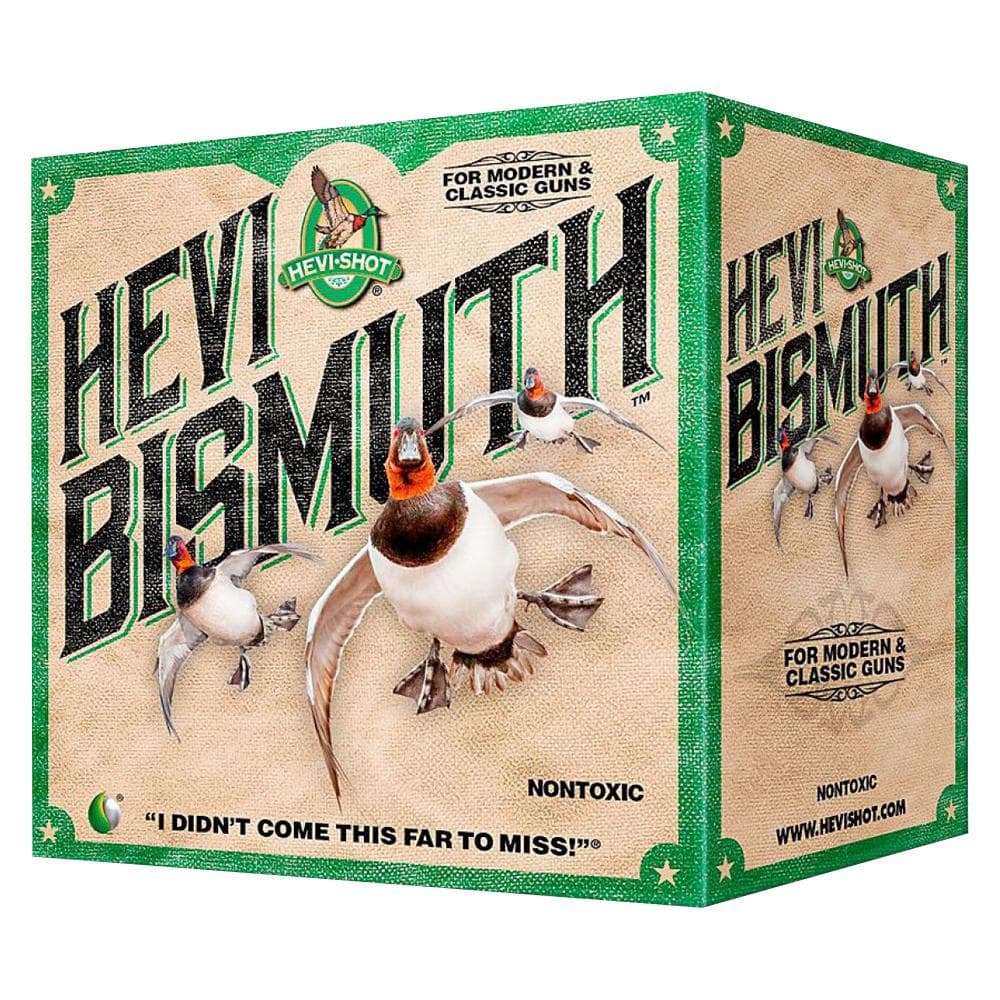 HEVI-Shot HEVI-Bismuth Shotshells 12GA 2-3/4" 1-1/4OZ 1450 FPS #4 25/Ct