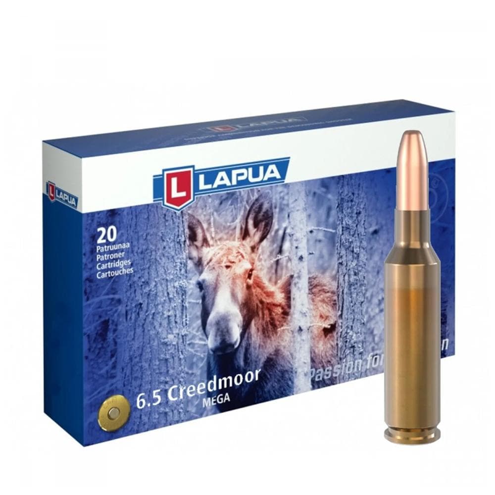 Lapua Rifle Ammunition 6.5 Creedmoor 156GR Mega SP 2559 FPS 20/Ct