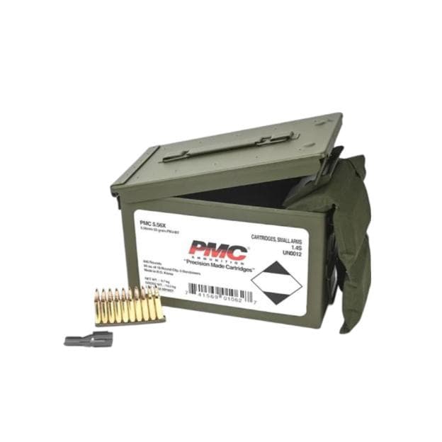 PMC Rifle Ammunition 5.56X45 NATO 55 Gr FMJ 3120 FPS 1680/Ct (2-840CT Cans)