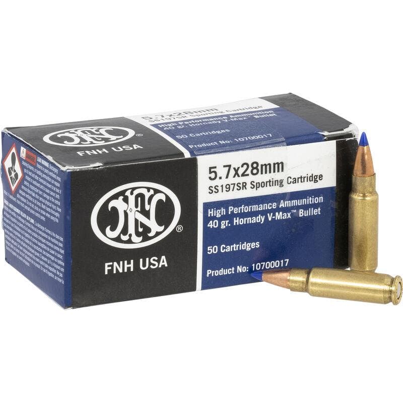 FN Handgun Ammunition 5.7X28MM 40GR V-MAX 1738 FPS 500/Ct