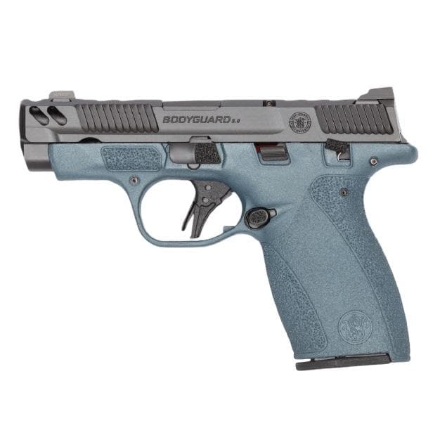 S&W PC Bodyguard 2.0 Blue Titanium Carry Comp Handgun .380 Auto 10RD Magazines(2) 3.1? Ported Barrel Chamber Indicator Manual Safety CA Compliant