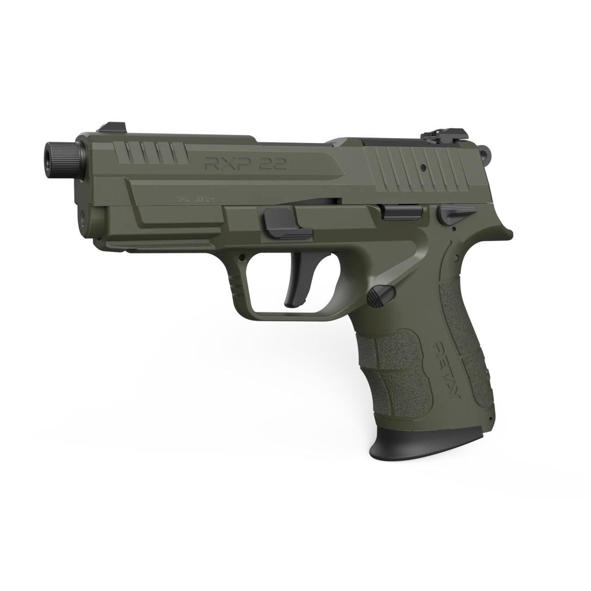 Retay RXP22 22LR 13RD (1) & 18RD (1) Magazines OD Green Threaded Barrel