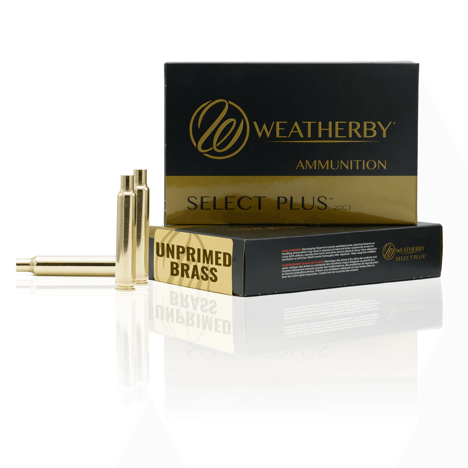 Weatherby Unprimed Brass Rifle Cartridges 20/Ct .340 Wby