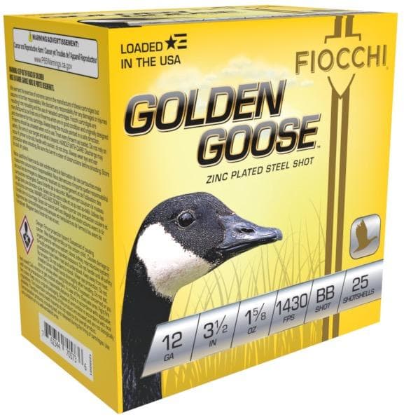 Fiocchi Golden Goose Shotshells 12GA 3 1/2" 1-5/8OZ 1430FPS #BB 25/Ct