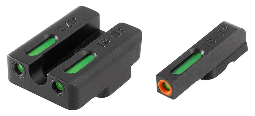 Truglo TFX Pro Tritium Fiber-Optic Xtreme Handgun Sight Set for CZ P10 - Front Orange/Green Rear