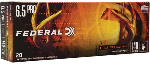 Federal Fusion Rifle Ammunition 6.5 PRC 140 Gr. SP 2925 FPS 20/Ct