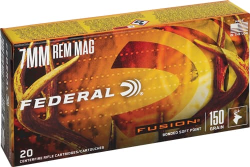 Federal Fusion Rifle Ammunition 7MM Rem MAG 150 Gr BTSP 3050 FPS - 20/Ct