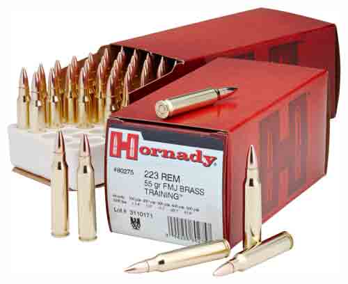 Hornady Custom Rifle Ammunition .223 Rem 55 Gr Fmjbt 3240 FPS 50/Ct