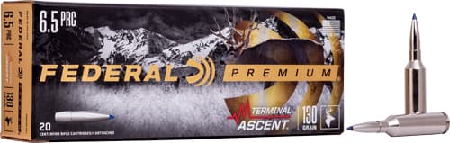 Federal Terminal Ascent Rifle Ammunition 6.5 PRC 130 Gr 3000 FPS 20/Ct
