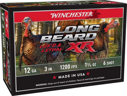 Winchester Long Beard XR Shotshells 12GA 3" 1-3/4OZ #6 1200 FPS 10/Ct