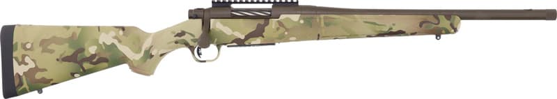 Mossberg Patriot Carbine .308 Win 5RD Capacity 18'' Cerakote Patriot Brown Threaded Barrel Multicam Synthetic Stock