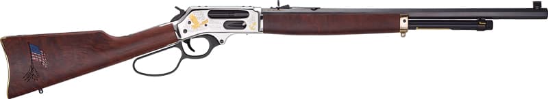Henry "Spirit of the Corps" 250TH Brass Lever Action Side Gate Rifle .45-70 4RD Magazine 22" Octagon Barrel with Large Loop
