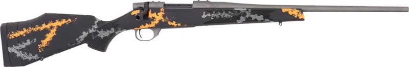 Weatherby Vanguard Compact Hunter Rifle 7MM-08 Rem 5RD Magazine 20" Barrel Black and Orange with Muzzle Brake
