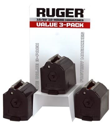 Ruger BX-1 Rifle Magazine Black for 10/22 .22LR 10/Rd 3/Ct