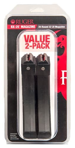Ruger BX-25 Rifle Magazine Value Pack for 10/22 Black .22LR 25/Rd 2/Ct